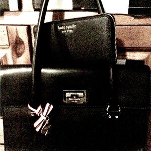 Kate Spade wallet and bag COMBO 2 piece! Rate tote patent leather black handbag